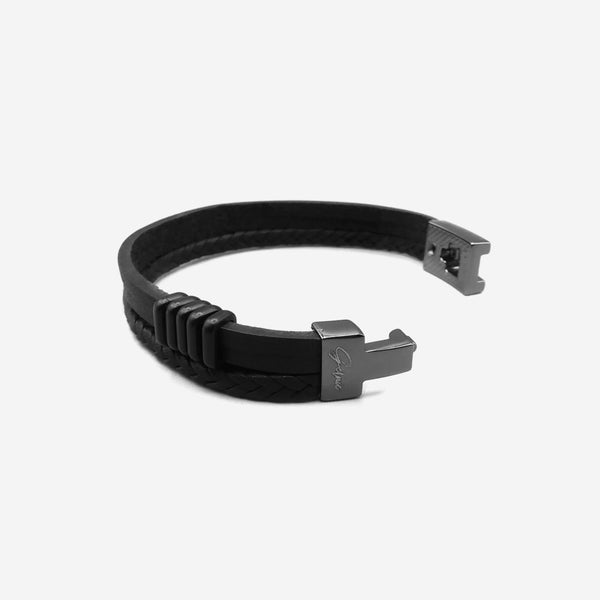 Forever 21 Premium Leather 3-Strap Montebello Men's Bracelet