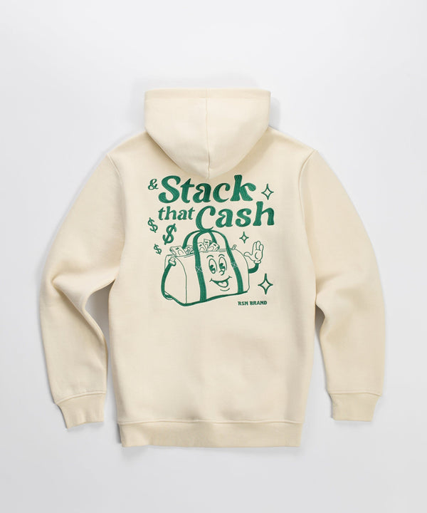 Forever 21 Secure The Bag Heavy Weight Embroidered Hoodie - Bone