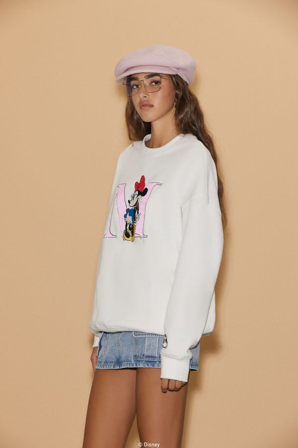 Forever 21 Unisex Disney Minnie Mouse Sequin Pullover