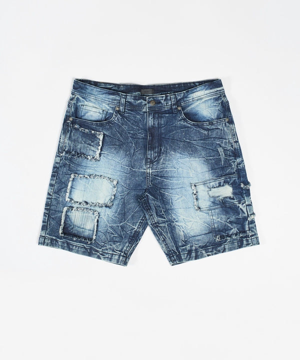 forever 21 Wooster Destroyed Denim Shorts - Light Blue