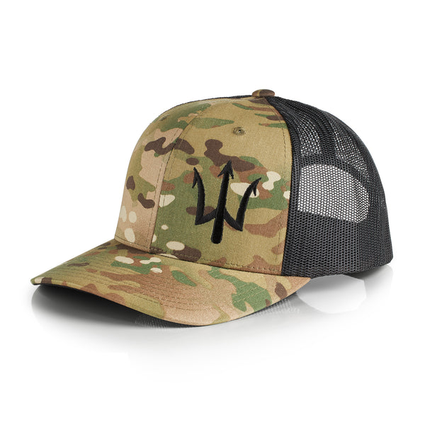 forged TRIDENT MULTICAM GREEN SNAPBACK TRUCKER