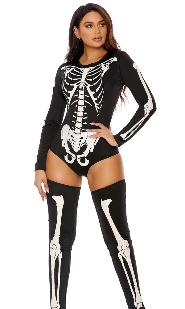 forplay Bad To The Bone Sexy Skeleton Costume Black