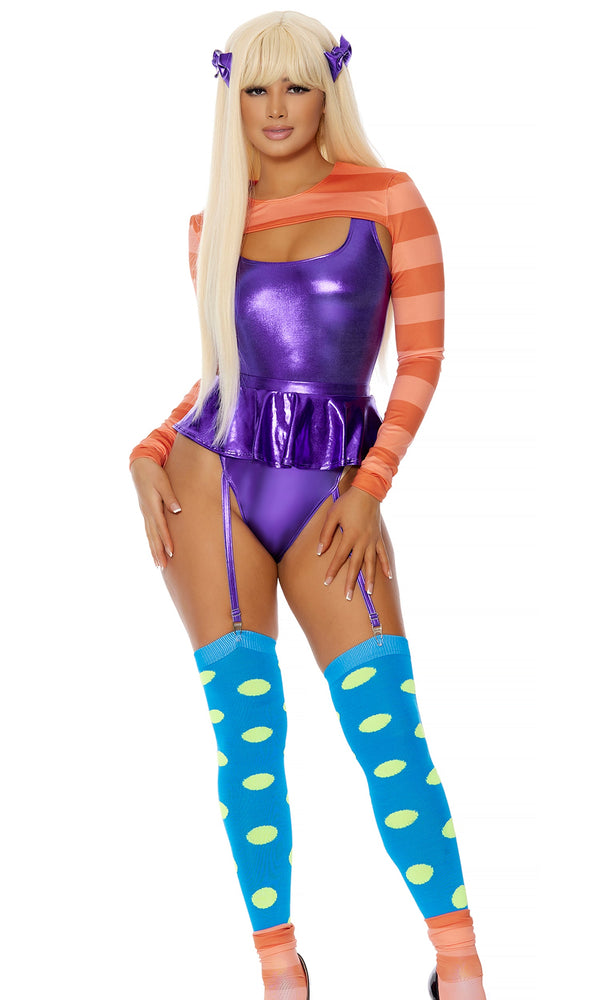 Forplay Bossy Sexy Cartoon Character Costume Purple