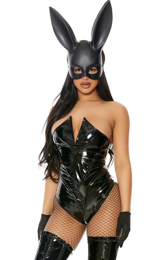 forplay Breathtaking Sexy Bunny Bodysuit Costume Black