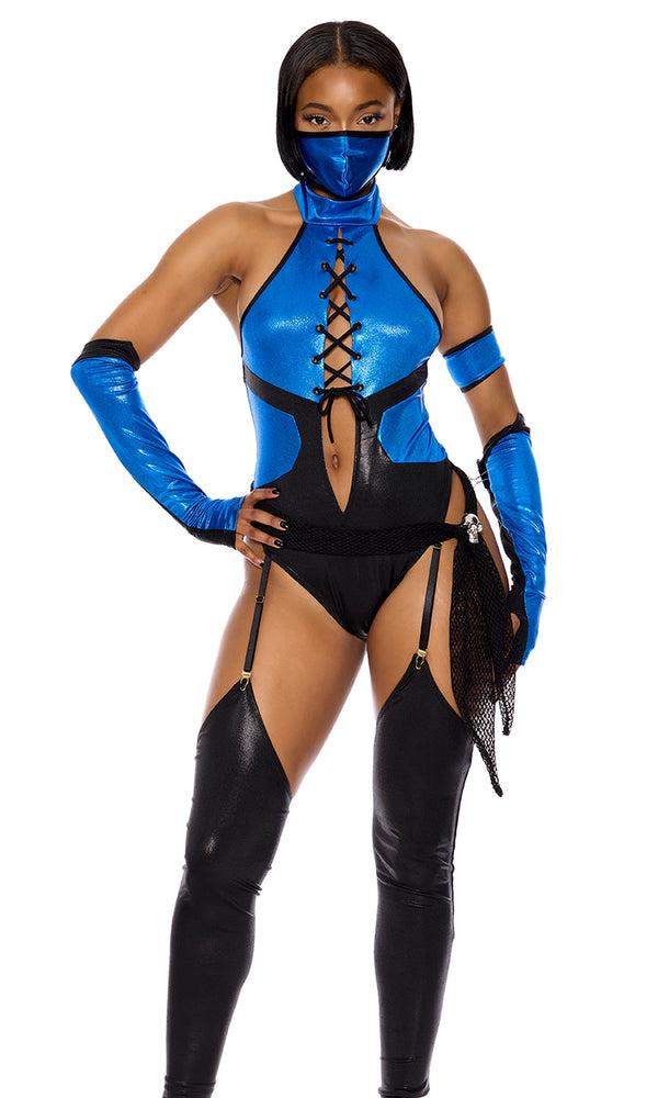 forplay BRUTALITY Video Game Character Costume Blue
