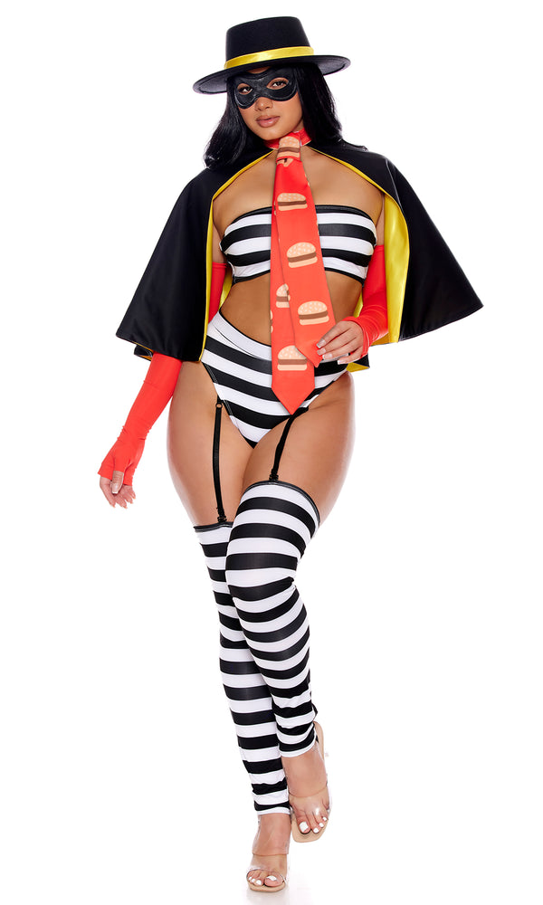 Forplay Burger Bandit Sexy Character Costume Multicolor