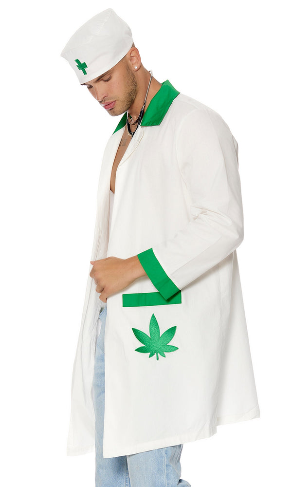Forplay Dr. Bud Stoner Men's Doctor Costume White Combo