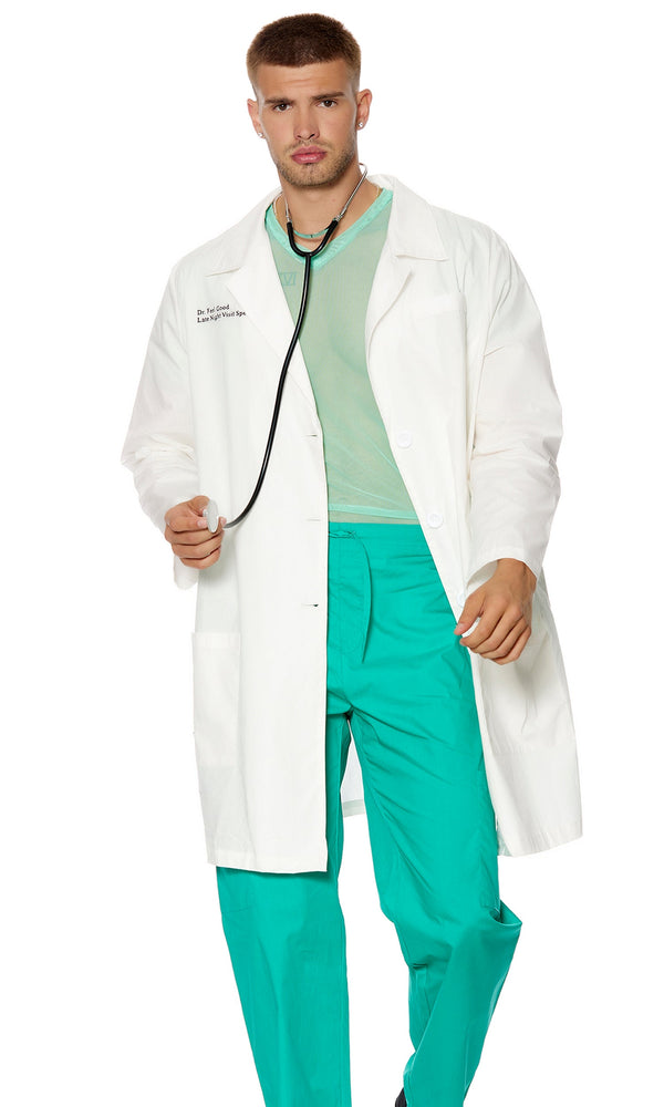 forplay Dr. Feel Good Men's Doctor Costume Blue Combo
