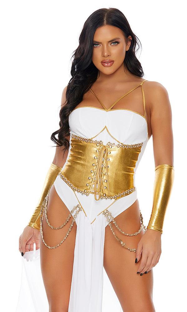 forplay Feeling Godly Sexy Goddess Costume White Gold