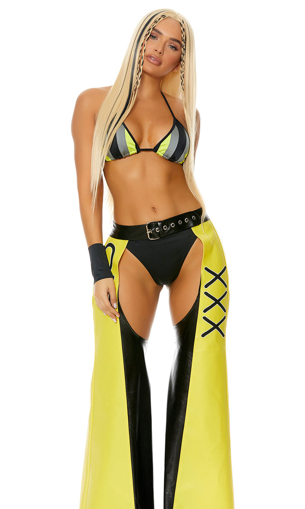 Forplay Filthy Sexy Iconic Superstar Costume Yellow