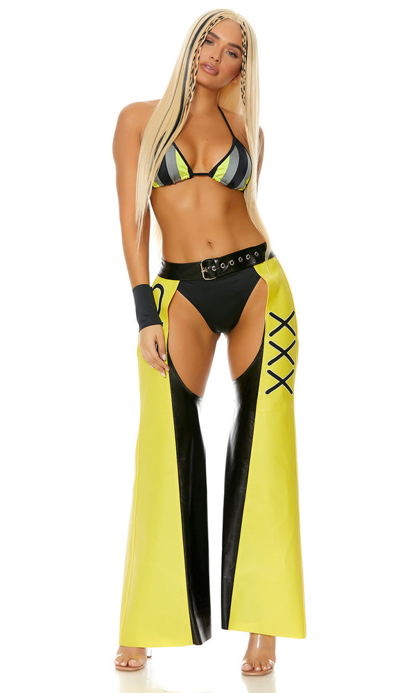 Forplay Filthy Sexy Iconic Superstar Costume Yellow