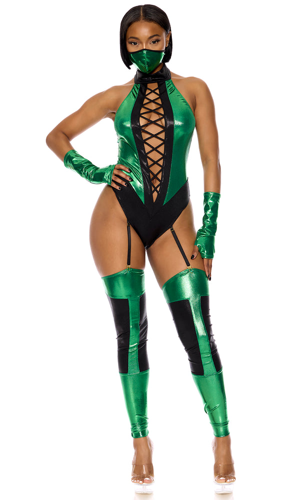 Forplay Flawless Victory Video Game Character Costume Green