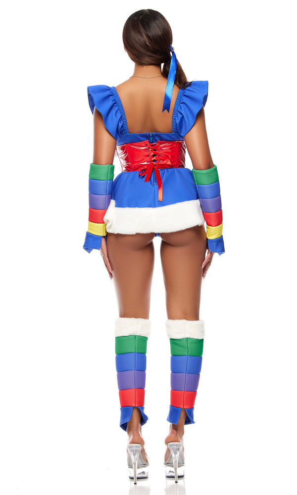 Forplay Follow The Rainbow Cartoon Character Costume Multicolor