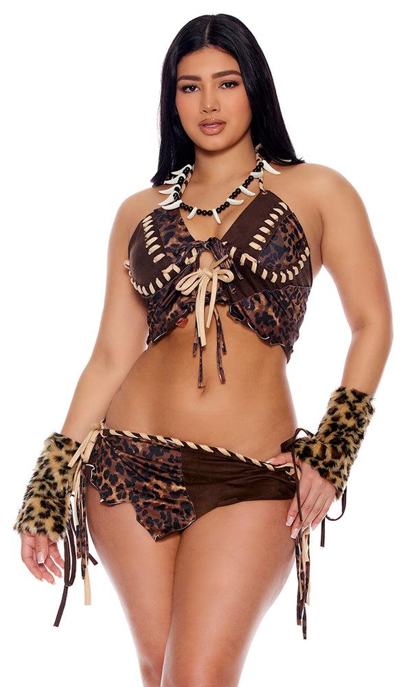 Forplay B.C. Beauty Sexy Cavewoman Costume Brown