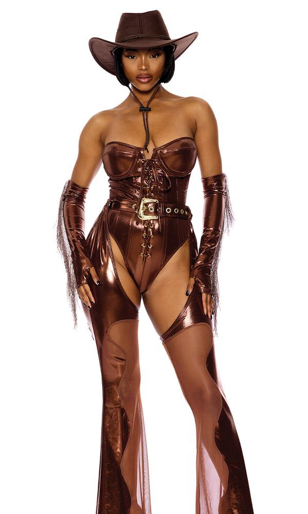 forplay Best in the West Cowgirl Costume Brown