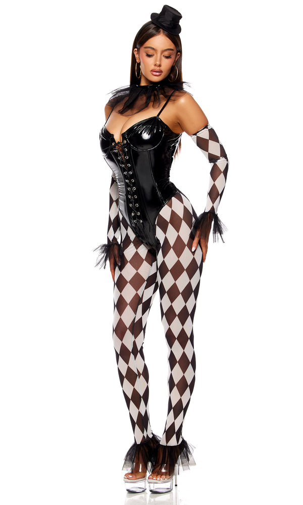 Forplay Clowning Clown Costume Black White