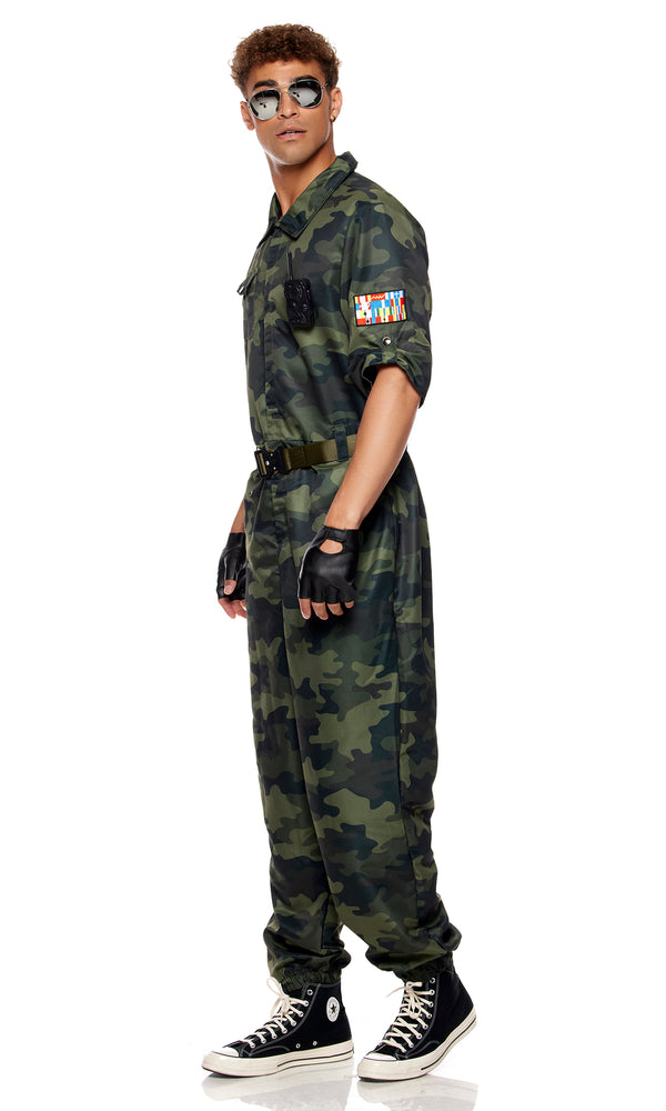 Forplay Combat Ready Men's Soldier Costume Green