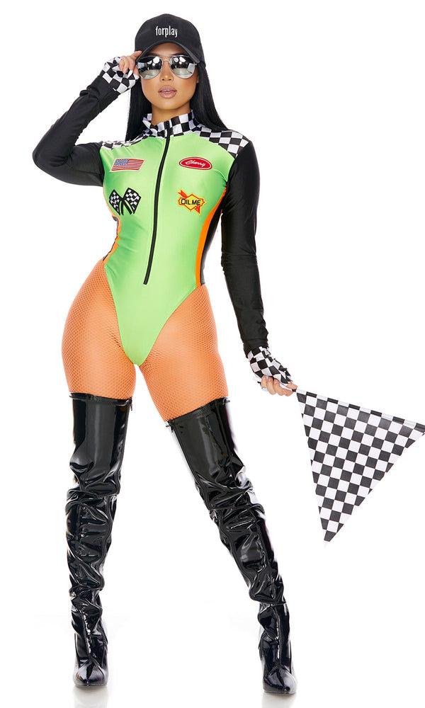 Forplay Fast Life Sexy Racer Costume Neon Green