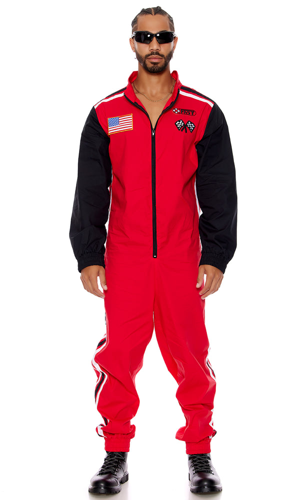 Forplay Full Throttle Men's Racer Costume Red