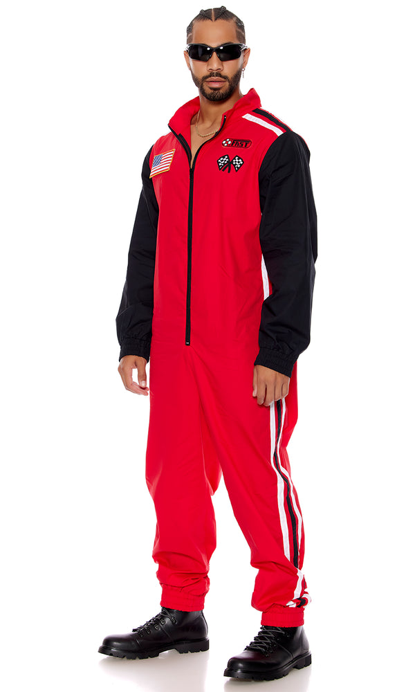 Forplay Full Throttle Men's Racer Costume Red