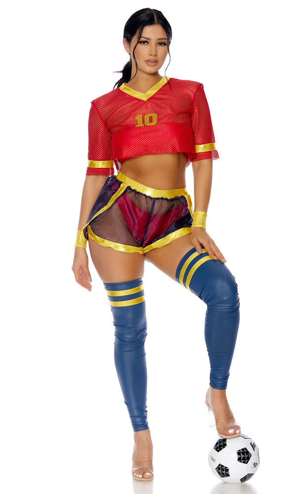 Forplay Goals Sexy Soccer Player Costume Red