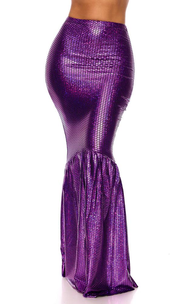 Forplay Hologram Mermaid Skirt Turquoise