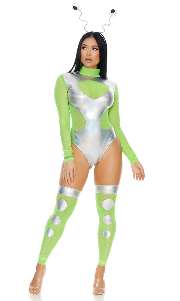 Forplay I Need Space Sexy Alien Costume Neon Green