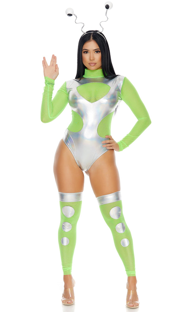 forplay I Need Space Sexy Alien Costume Neon Green
