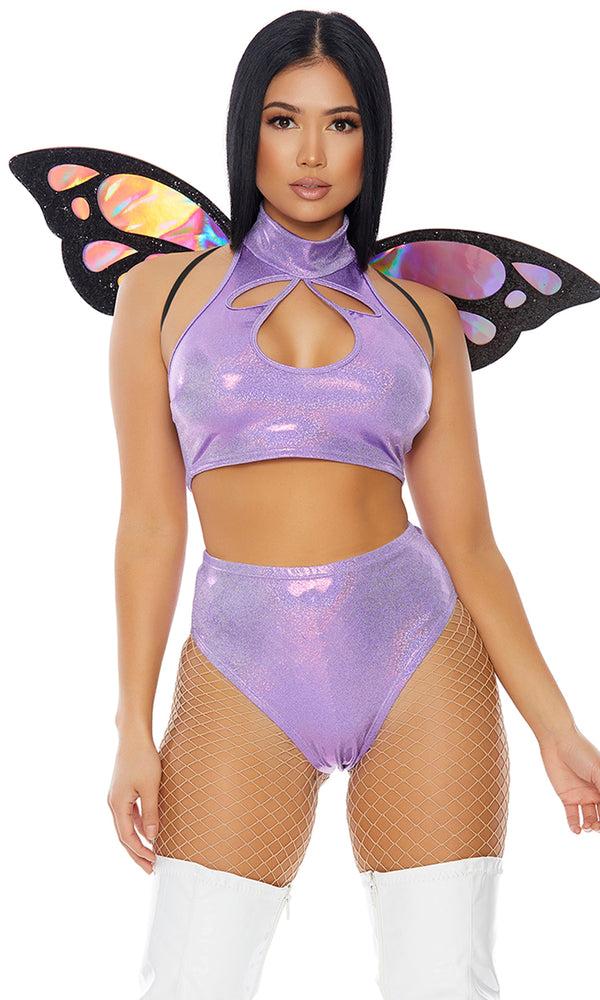 Forplay Iridescent Butterfly Wings Purple