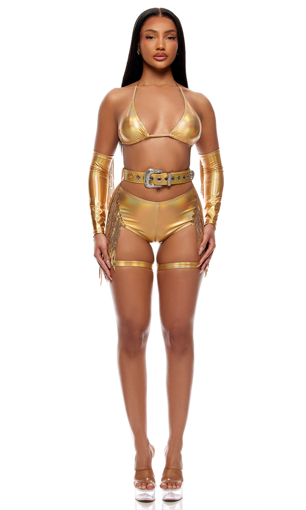 Forplay Lasso Up Sexy Cowgirl Costume Gold