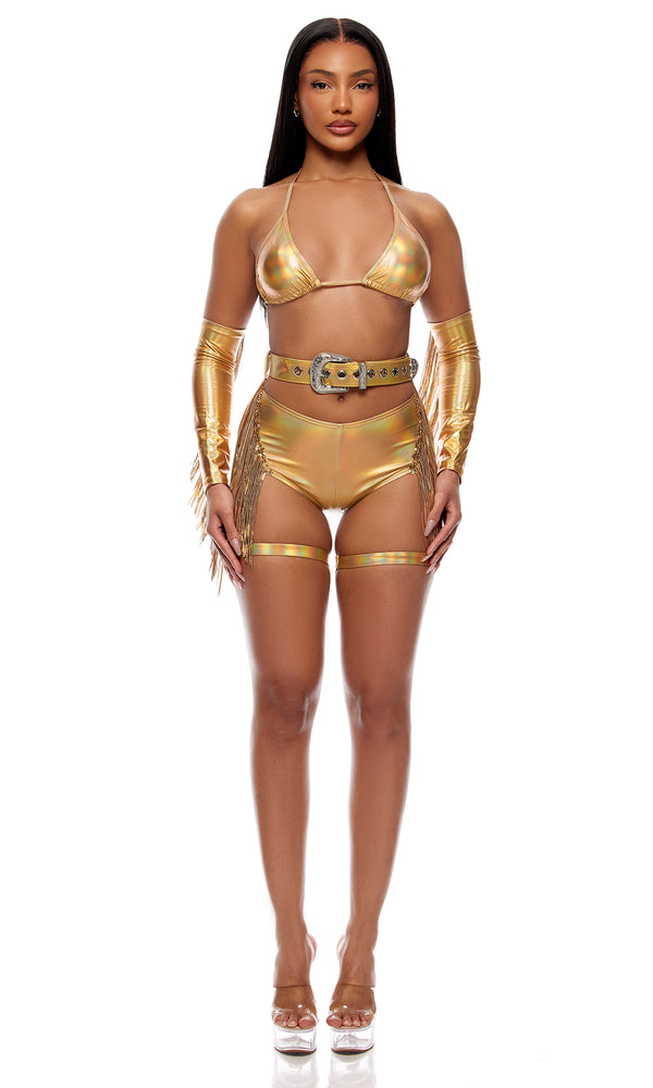 forplay Lasso Up Sexy Cowgirl Costume Gold