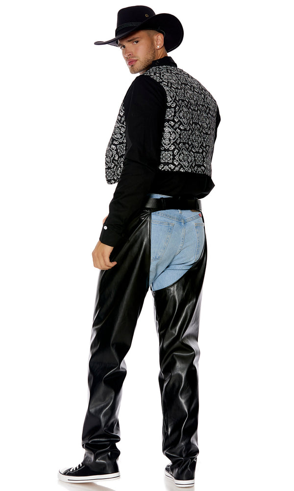 Forplay Lets Ride Men's Cowboy Costume Black