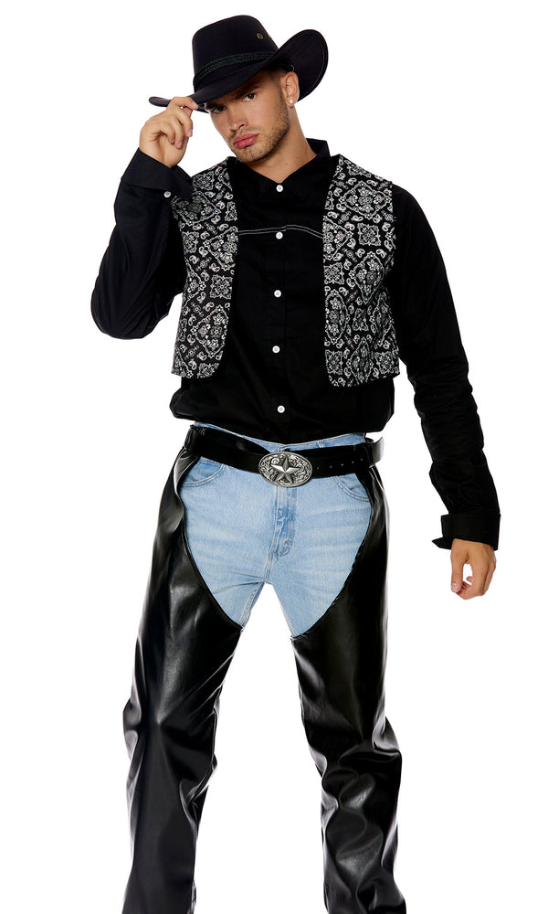 forplay Lets Ride Men's Cowboy Costume Black