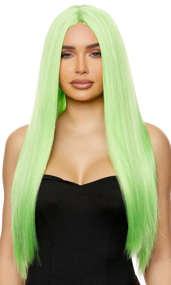 forplay Light Green Straight Wig Green