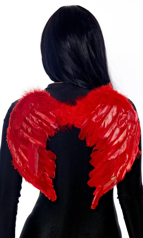 forplay Mini Marabou Feather Angel Wings Red