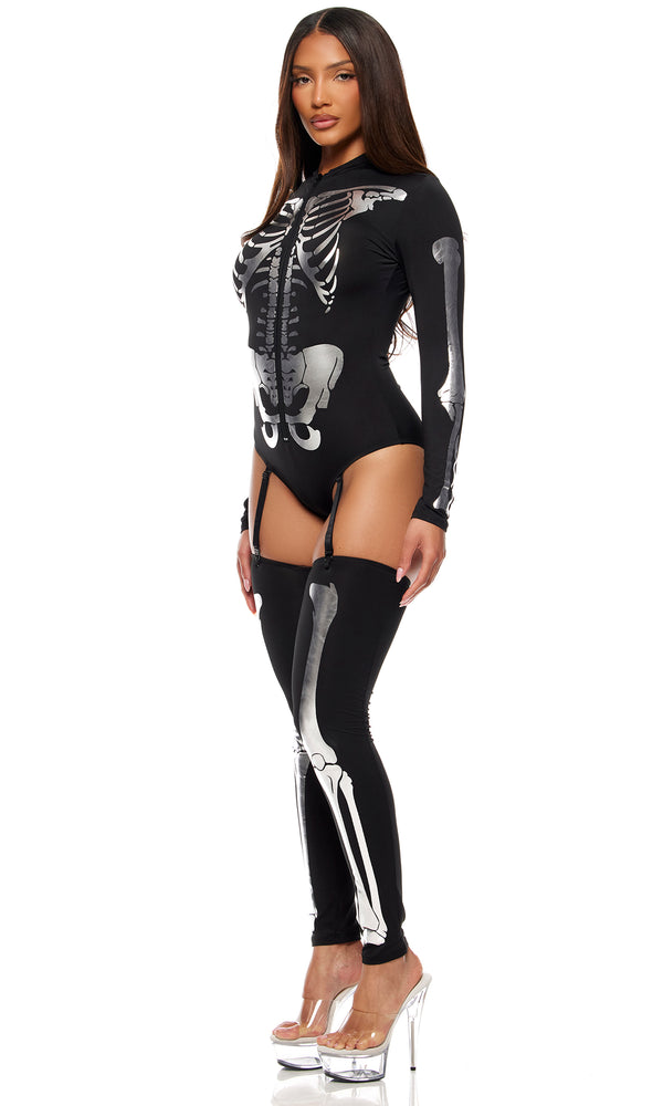 Forplay Pick A Bone Sexy Skeleton Costume Black