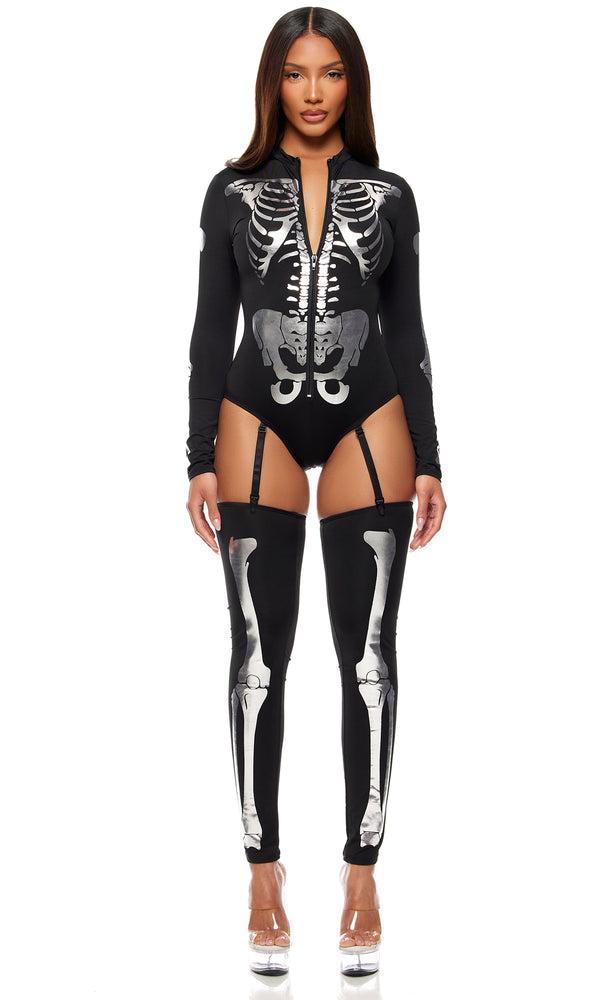 Forplay Pick A Bone Sexy Skeleton Costume Black