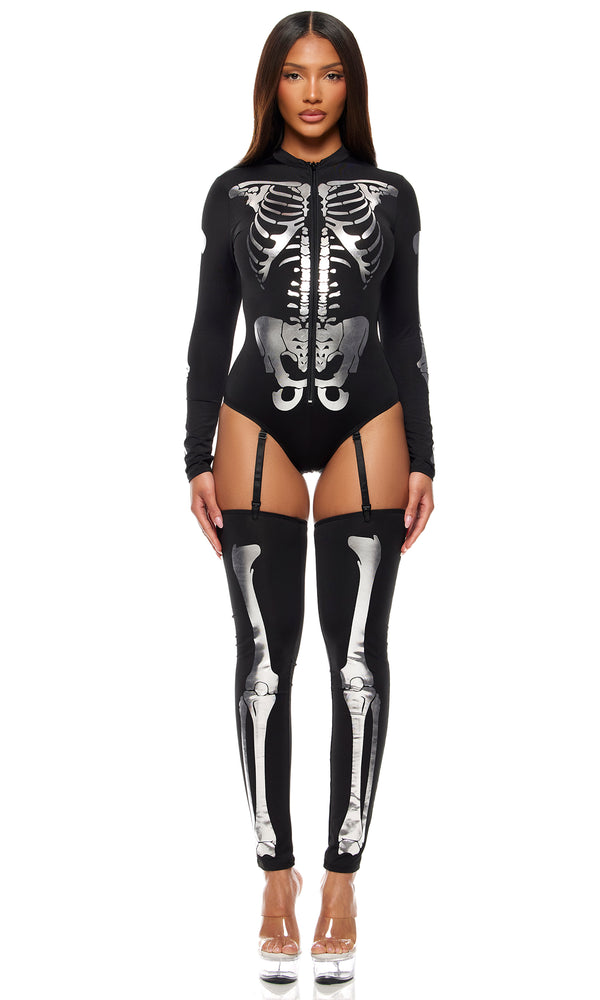 forplay Pick A Bone Sexy Skeleton Costume Black