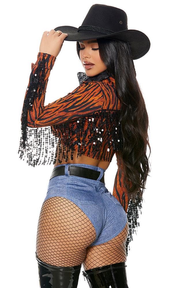 Forplay Round Em Up Sexy Cowgirl Costume Orange