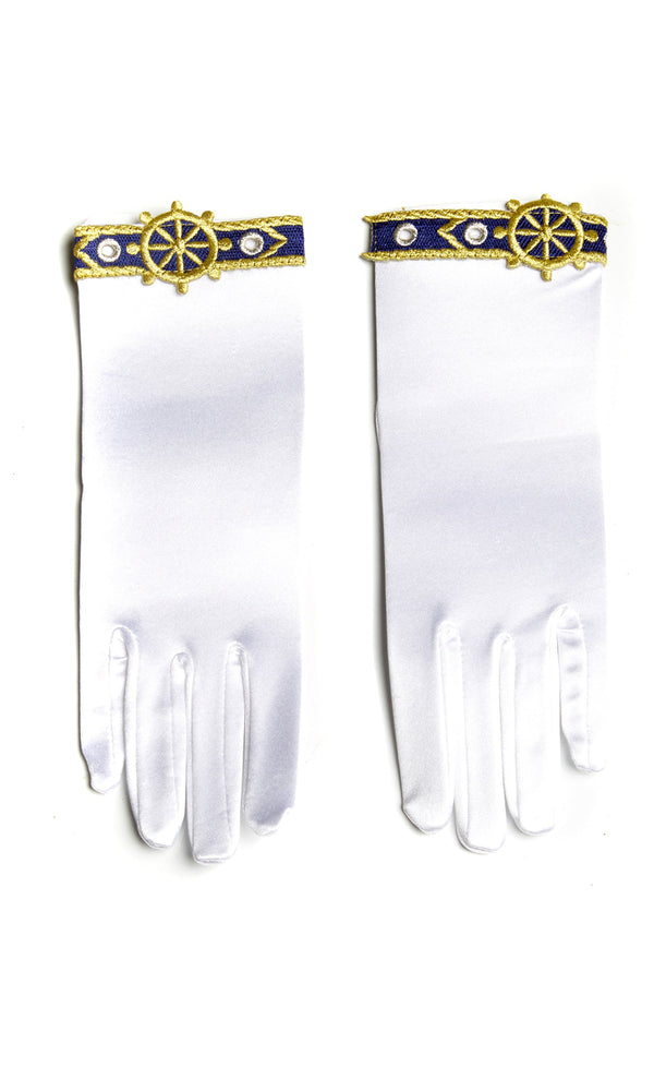 forplay Sailor Gloves with Nautical Applique White