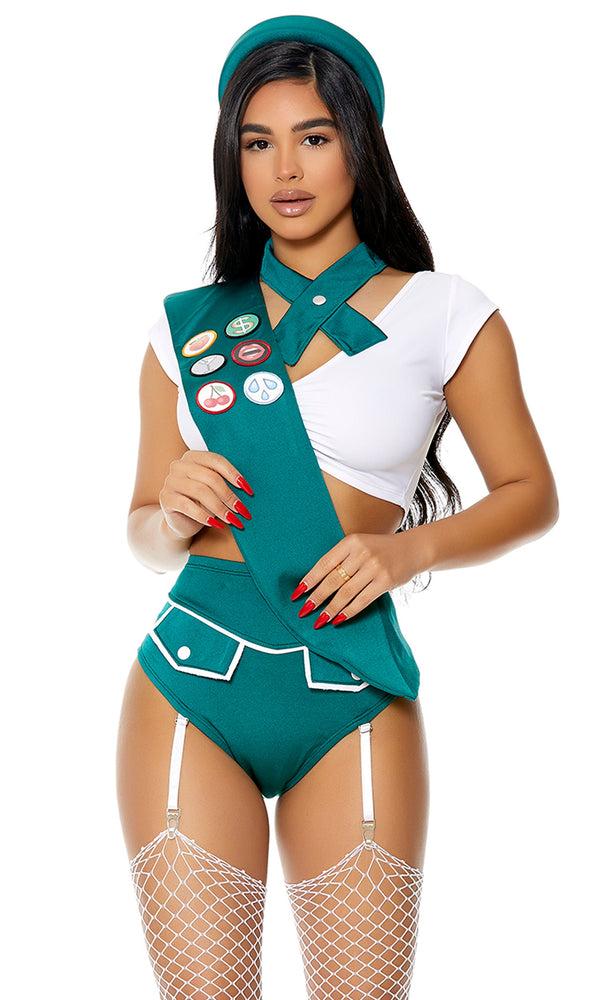forplay Scout Me Out Sexy Girl Scout Costume Green