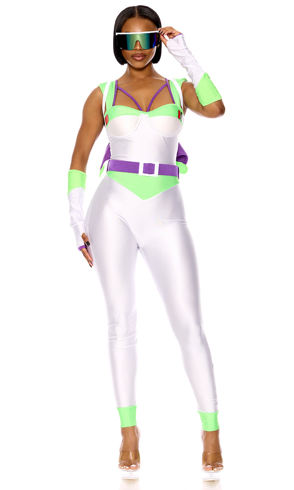 forplay Space Ranger Movie Character Costume White