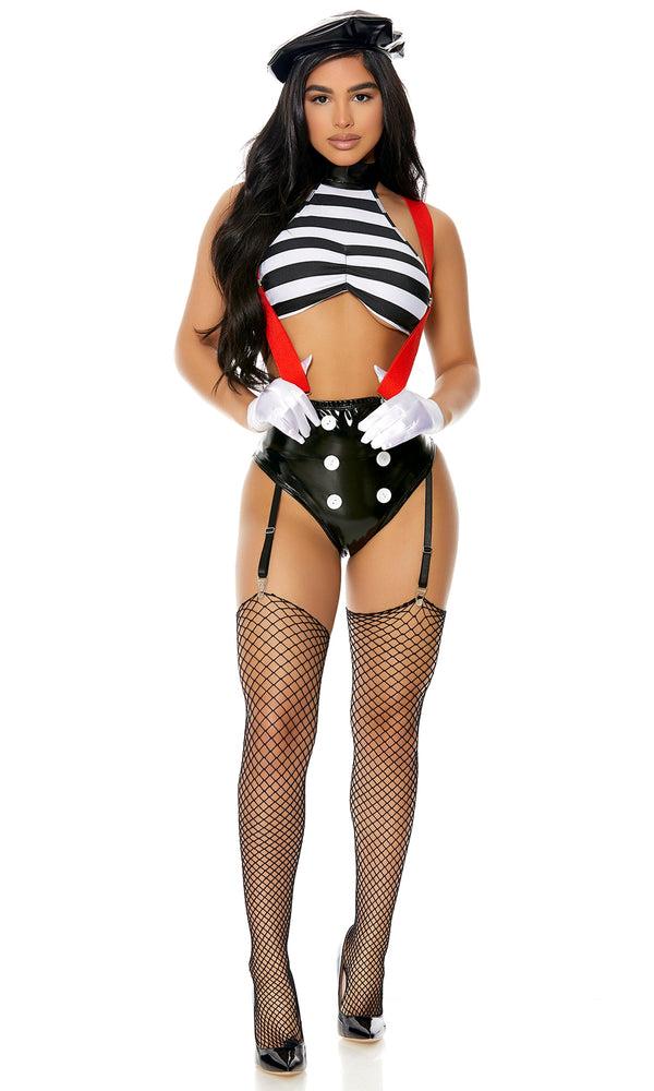Forplay Speechless Sexy Mime Costume Black