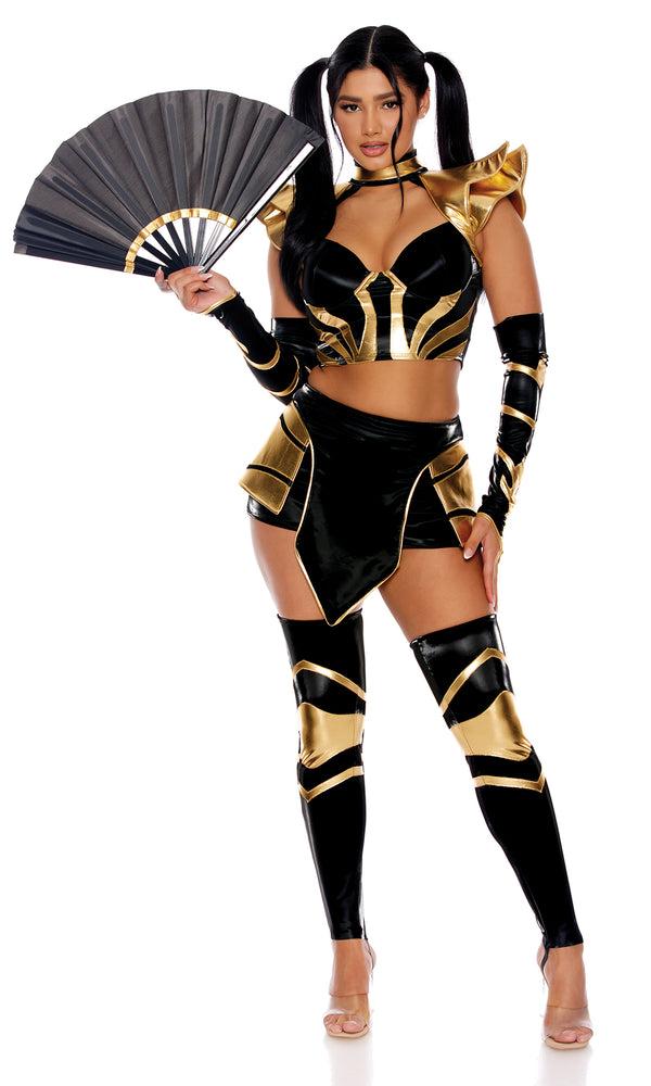 Forplay Stealthy Striker Sexy Ninja Costume Black