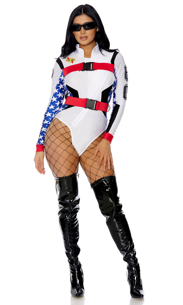 Forplay Step On It Motocross Costume White