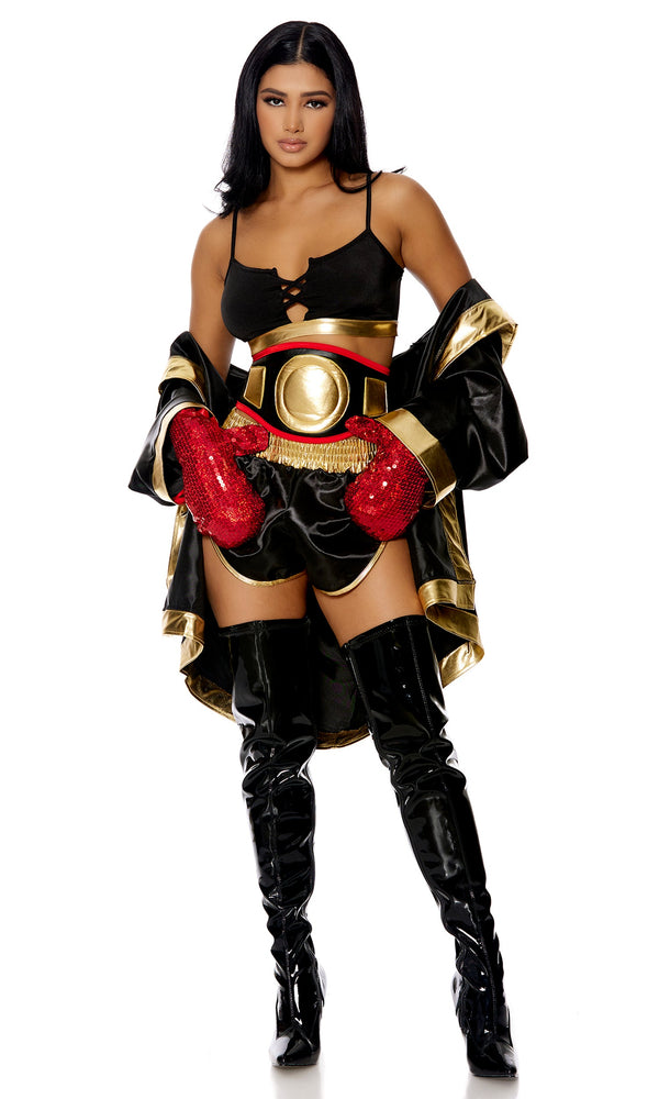 Forplay TKO Sexy Boxer Costume Black