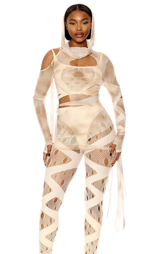 Forplay Under Wraps Mummy Costume Ivory