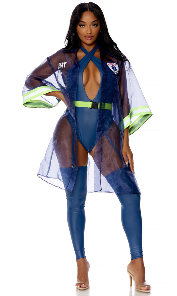 Forplay Whats The 911 Sexy EMT Costume Navy Blue