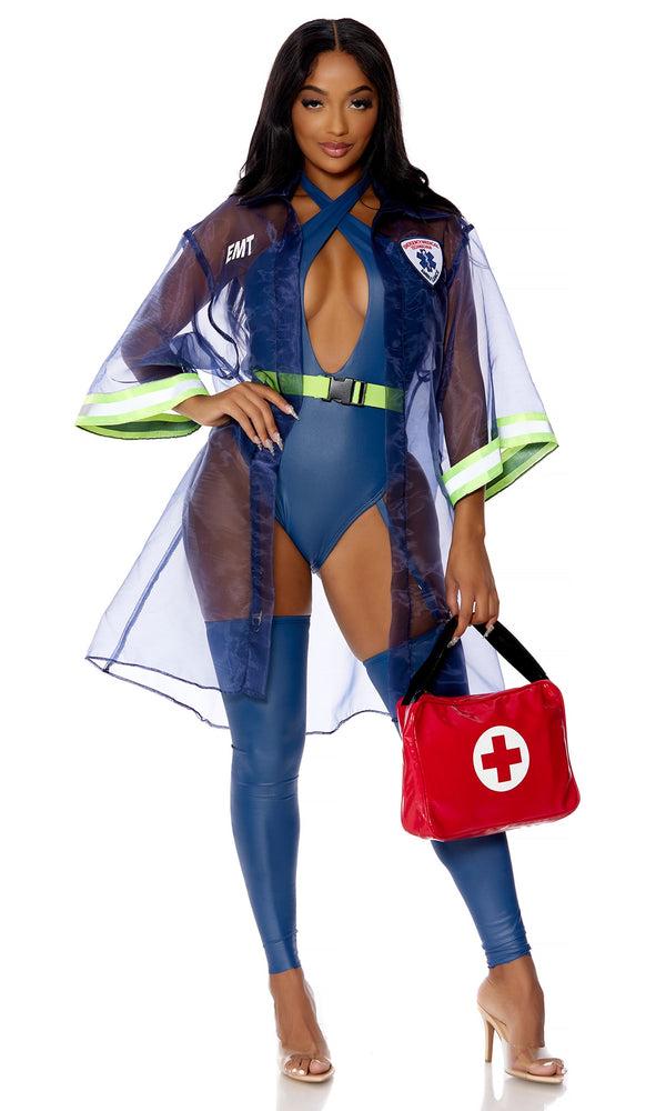 Forplay Whats The 911 Sexy EMT Costume Navy Blue