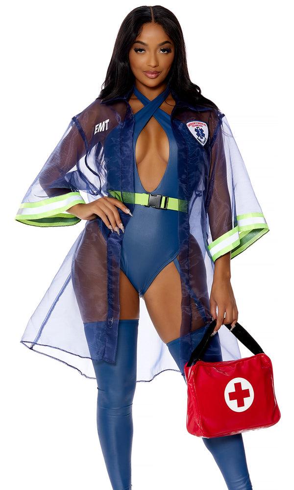 forplay Whats the 911 Sexy EMT Costume Navy Blue